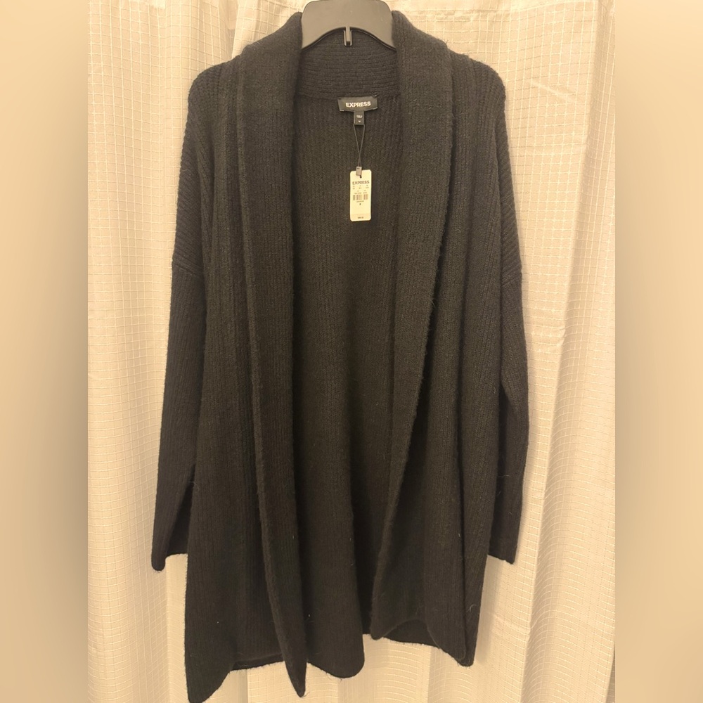 Express Black Open Front Sweater